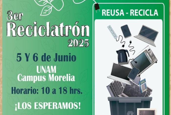 Promueve la UNAM Morelia el reciclaje de aparatos electrónicos en el Reciclatrón 2025
