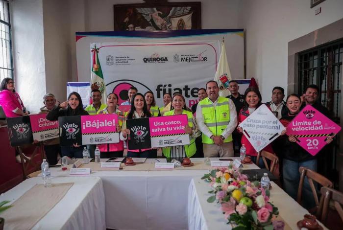 Quiroga impulsa la seguridad vial con la campaña “Fíjate Pues” y se suma al programa estatal