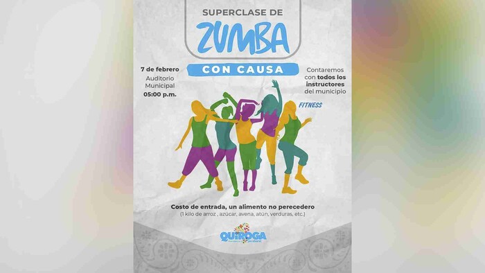 Quiroga invita a la Clase de Zumba con Causa: Actívate y Ayuda