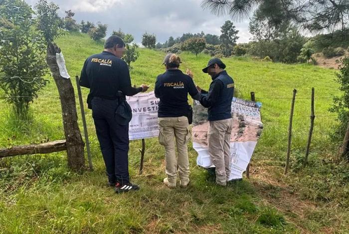 Realiza FGE cateo en predio relacionado con delito ambiental en Tacámbaro