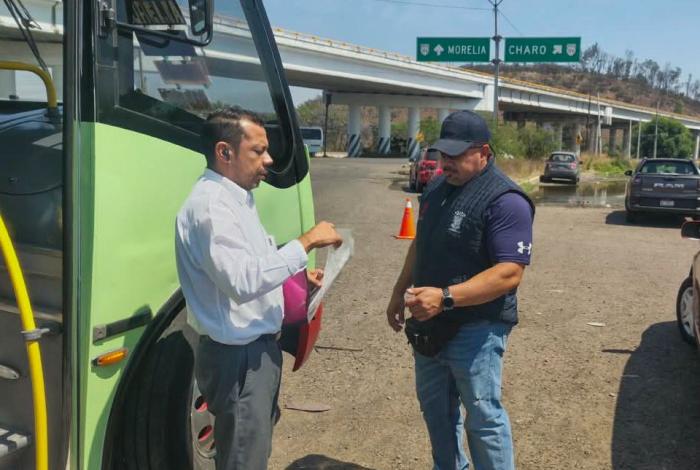 Realiza ITransporte operativos de supervisión en Morelia y Tarímbaro