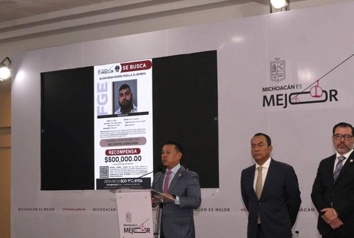 Recompensa de 500 mil pesos a quien dé información para la captura de El Barbas, líder del CJNG en Zitácuaro