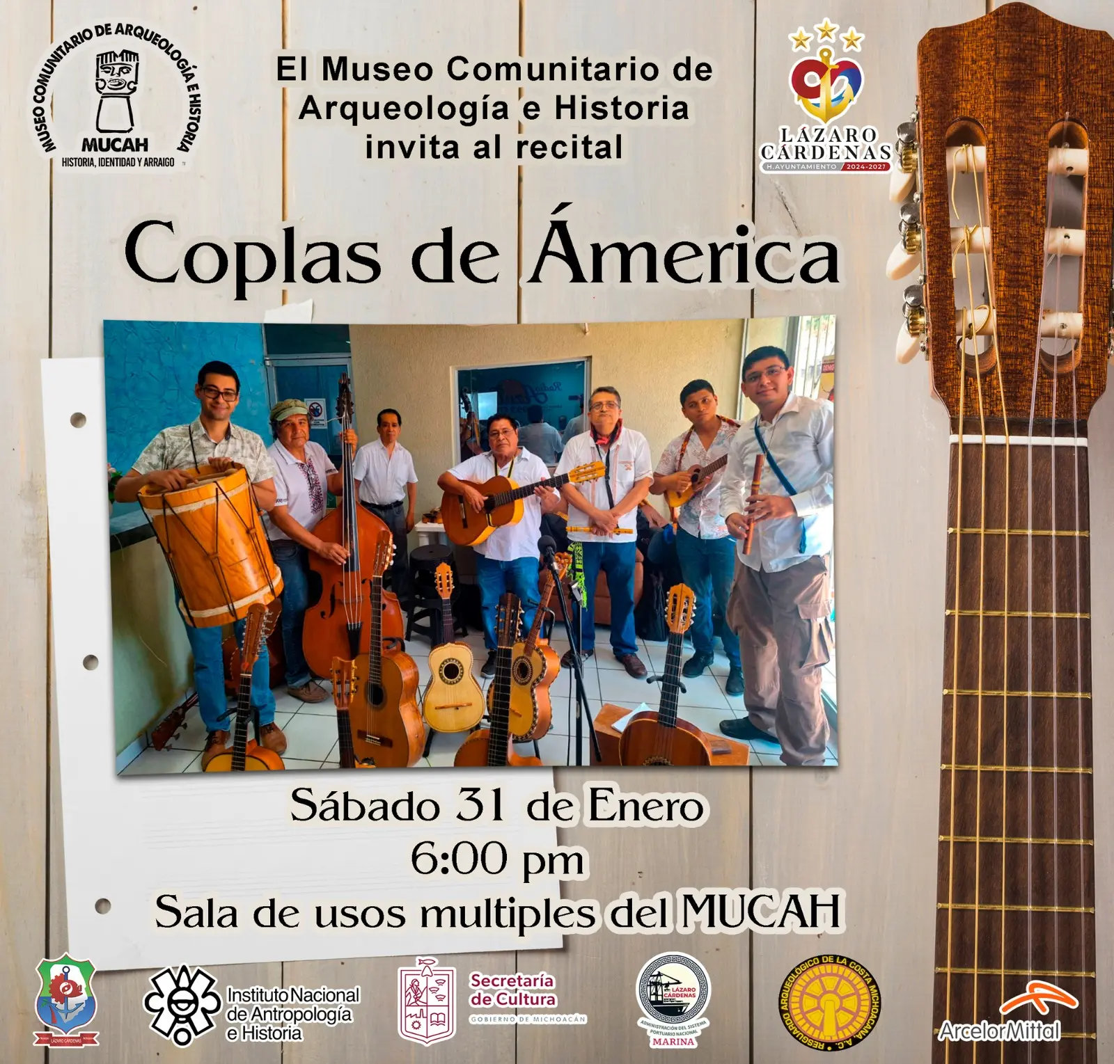 Regresa Coplas de América con concierto en el MUCAH