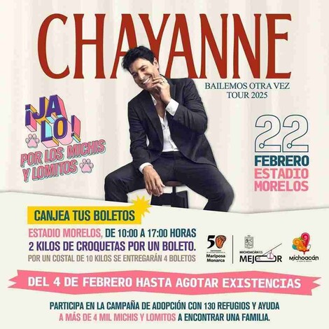 Repartirán 12 mil boletos para Chayanne en restaurantes, hoteles y agencias de viajes