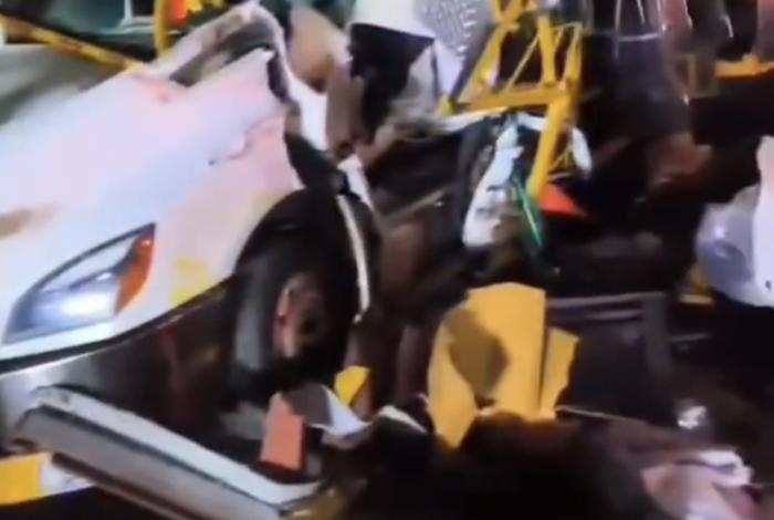 Reportan carambola de tres tractocamiones en la Siglo XXI