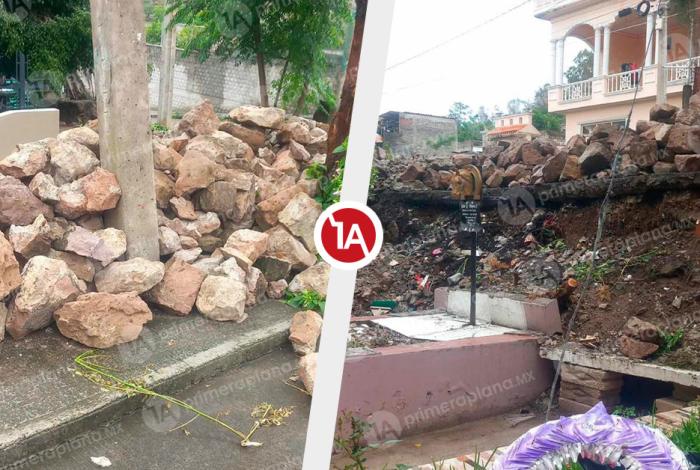Se derrumba barda perimetral del panteón de Uruétaro