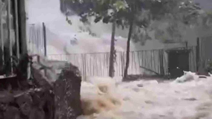 Se desborda cascada Cola de Caballo tras paso de “Alberto” en Nuevo León