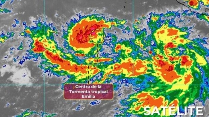 Se forma tormenta tropical Emilia en el Océano Pacífico