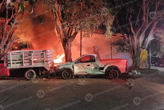 Se inc3ndia taller de pintura y hojalatería en Morelia