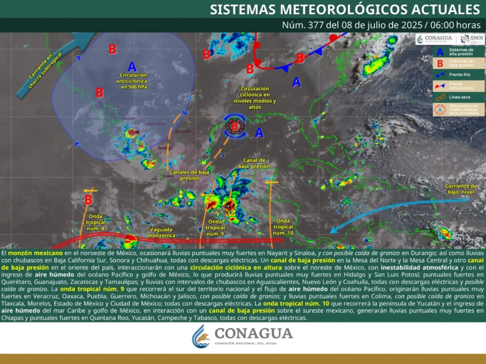 Se pronostican lluvias puntuales muy fuertes durante este martes, en Michoacán