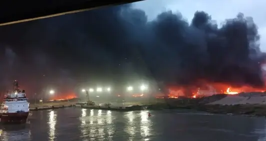 Se registra incendio de la refinería de Dos Bocas en Tabasco