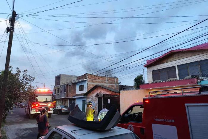Se registra incendio en domicilio de la colonia Las Margaritas, Morelia