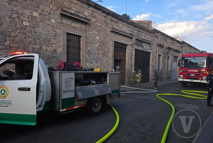 Se registra incendio en el bar Watson en el centro de Morelia