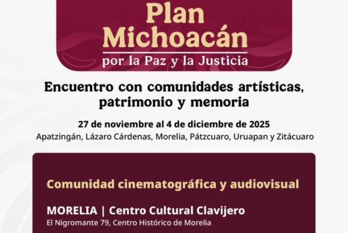 Secum convoca a participar en los encuentros con comunidades artísticas en Morelia y Pátzcuaro