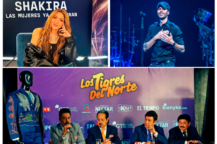 Shakira, Enrique Iglesias y Los Tigres del Norte representarán a México en el Festival Bésame Mucho