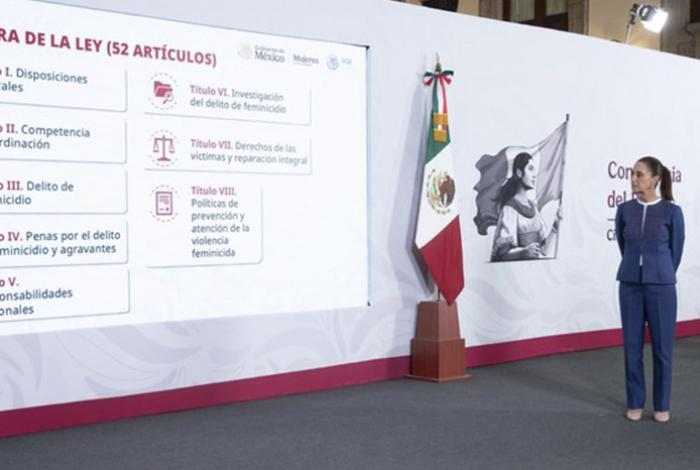 Sheinbaum enviará al Senado iniciativa de ley para prevenir, investigar y sancionar feminicidio