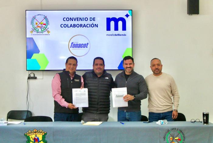 Signan Sindicato de Limpia y Transportes y Fonacot convenio de colaboración