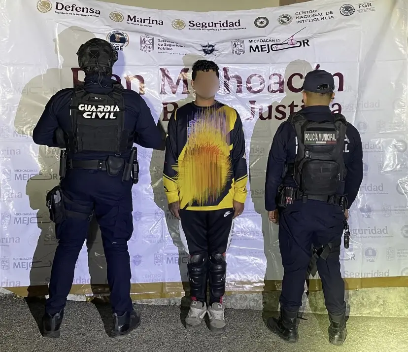 SSP detiene a hombre en posesión de marihuana en Uruapan