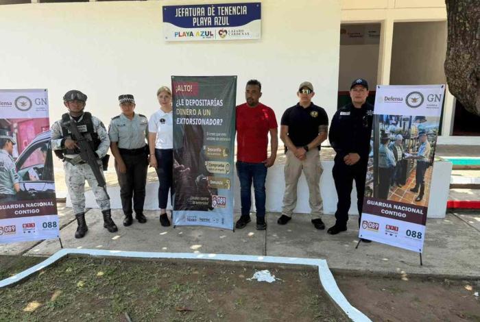 SSP refuerza campaña de prevención contra la extorsión en Lázaro Cárdenas