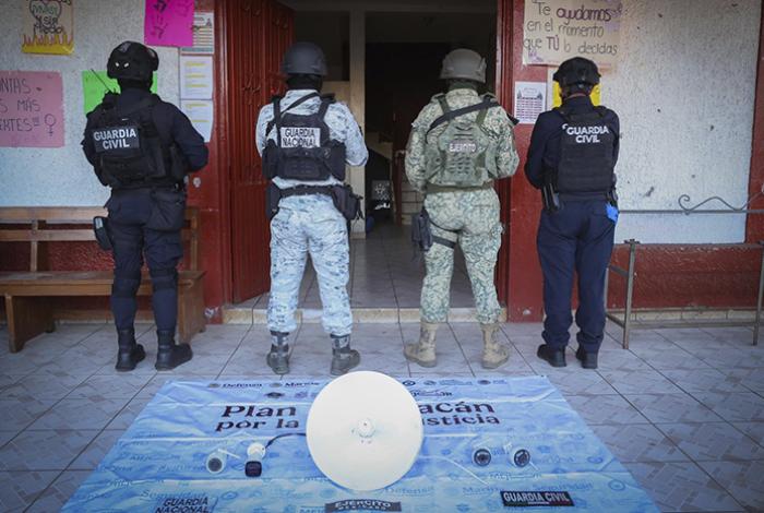 SSP retira cámaras clandestinas en Tangamandapio tras ataque que dejó un muerto