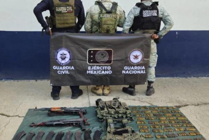 SSP y Defensa aseguran armamento y vehículos en Buenavista