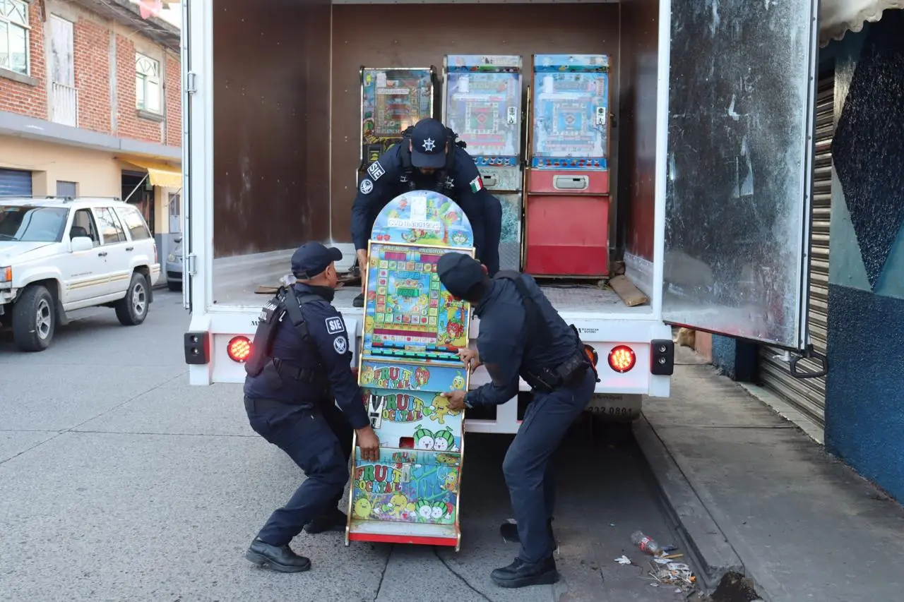 Suman cerca de 3 mil máquinas tragamonedas decomisadas en Michoacán: SSP
