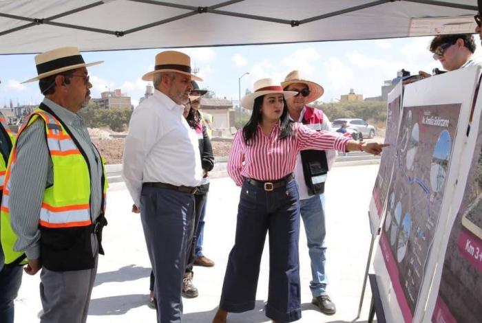 Supervisa Bedolla ampliación de av. Amalia Solórzano; registra avance del 65%