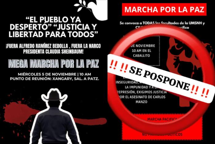 Suspenden marcha que pedía rostros descubiertos y sin partidos políticos; saldrá otra de Xangari