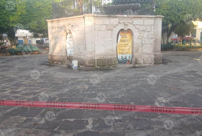 Tarímbaro despierta con una cab3za femenina en la plaza principal