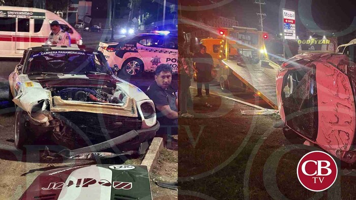 Taxi choca contra vehículo de la Carrera Panamericana en Morelia