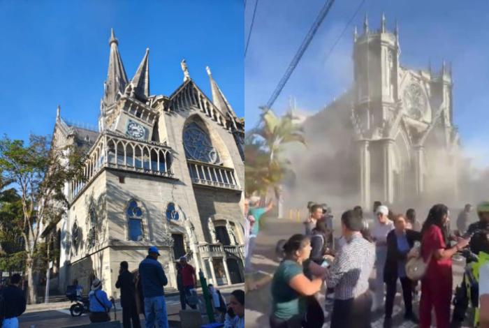 Temblor en Colombia deja graves afectaciones en las catedrales de Manizal y Pereira (videos)