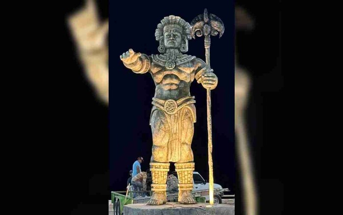 ¡Terminó la pelea! Colocan estatua del dios Chaac en Yucatán