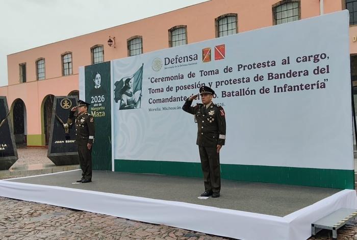 Toma protesta Comandante del 12/o. Batallón de Infantería en Michoacán