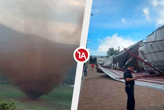 Torbellino deja 14 domicilios afectados en Opopeo