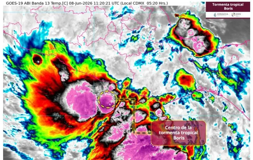Tormenta Tropical Boris Mantiene Potencial de Lluvias Intensas en Michoacán