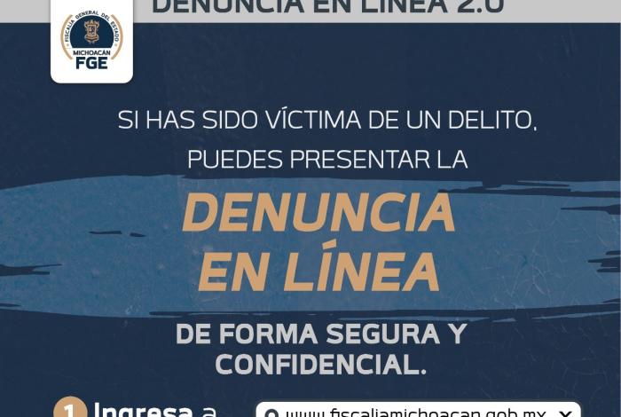 Torres Piña: Denuncia en Línea 2.0 ya concentra el 30% de las denuncias que recibe la FGE