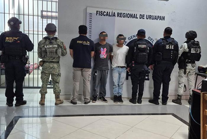 Tras operativo, capturan a dos presuntos homicidas en Uruapan