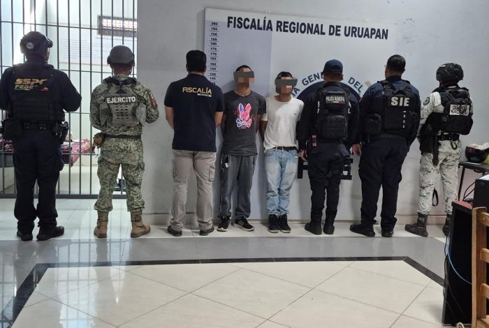 Tras operativo capturan a dos presuntos homicidas en Uruapan