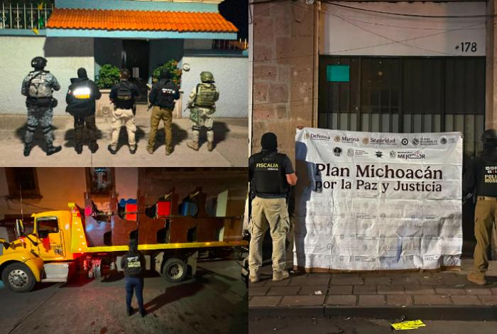 Tres detenidos, droga y 24 máquinas tragamonedas aseguradas tras cateos en Morelia