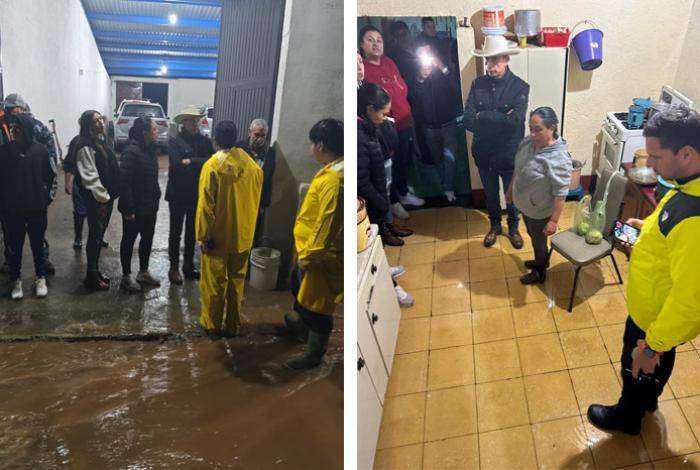 Tromba azota Villa Morelos, se desborda arroyo y afecta al menos 24 viviendas