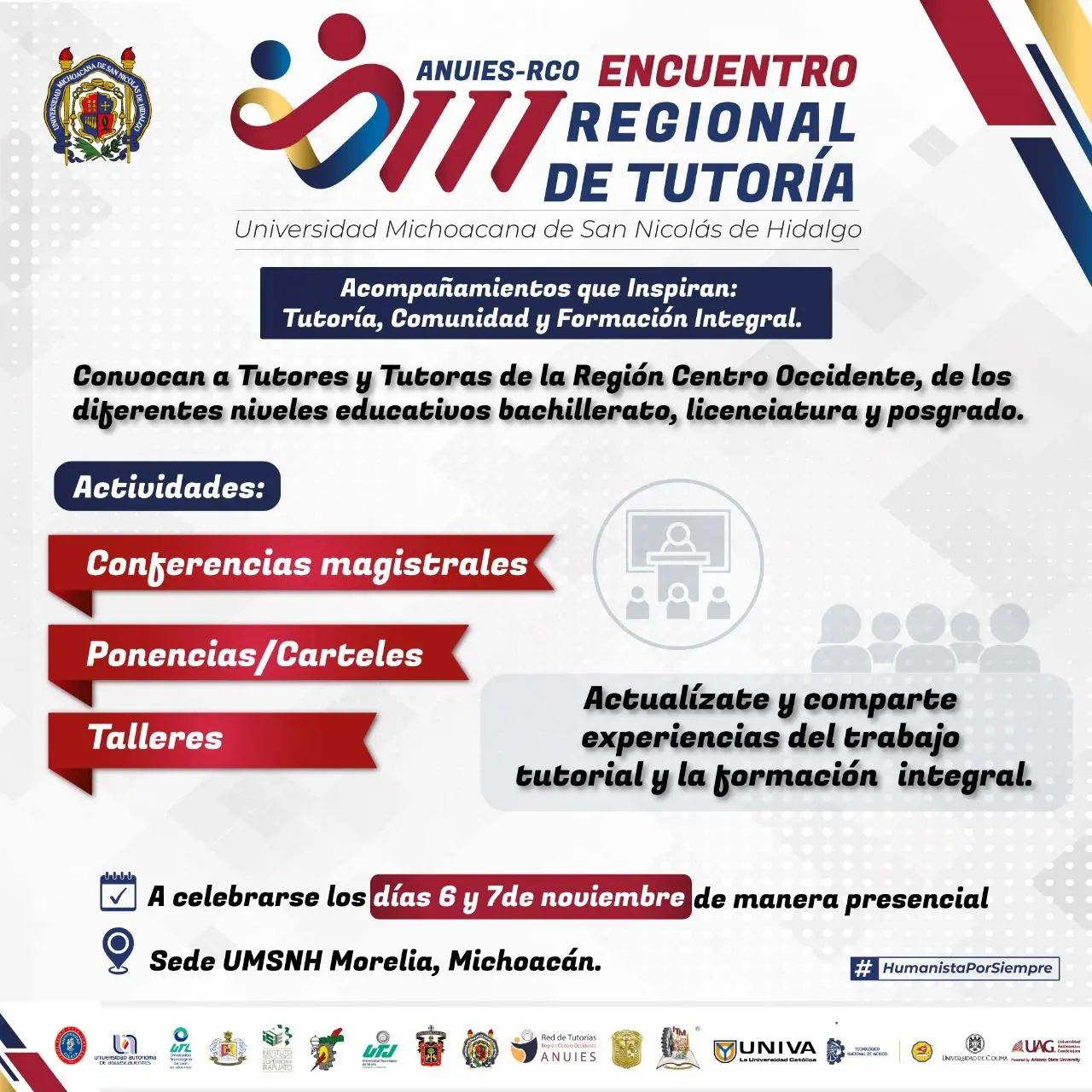 Tutoras y tutores de la Región Centro Occidente de la ANUIES se reunirán en la UMSNH