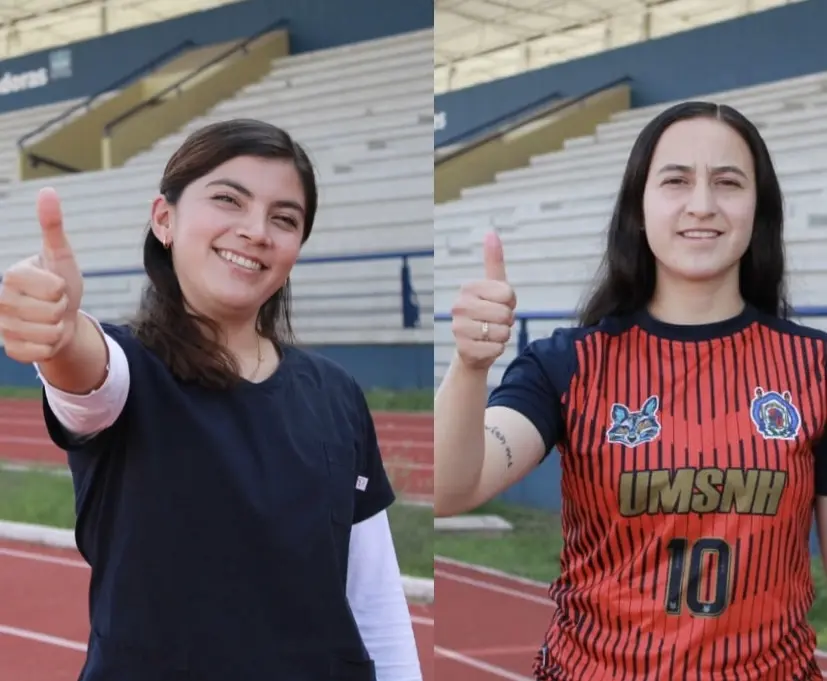UMSNH semillero para el balompié femenil; las nicolaitas María de la Luz Quezadas y Cristina Estrella destacan en el fútbol