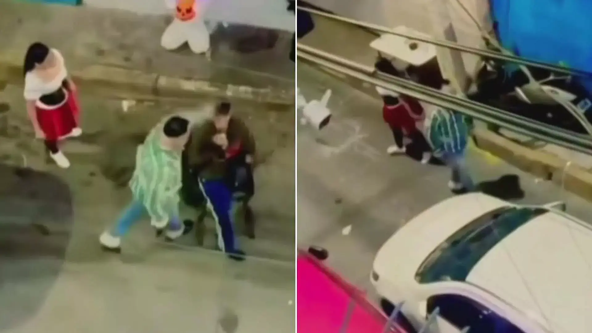 Vecinos someten a sujeto armado durante fiesta de Halloween en CDMX | VIDEO