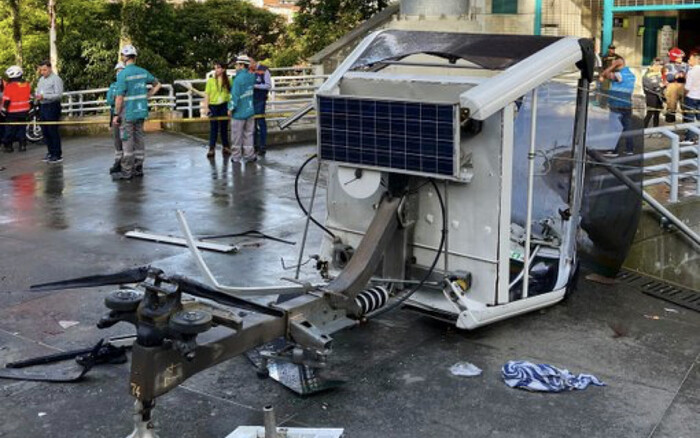 #Video | Cabina de Metrocable se desprende con pasajeros a bordo en Medellín; 1 muerto y 9 heridos