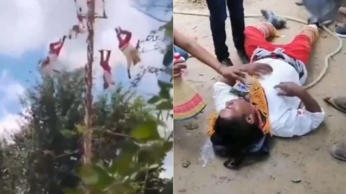 #Video: Colapsa poste de los Voladores de Papantla en Veracruz; cinco heridos