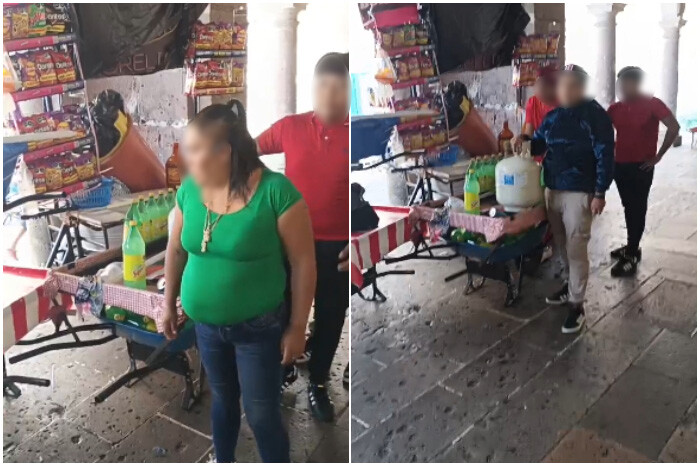 VIDEO | Comerciantes amagaron con hacer estallar tanque de gas en el Centro de Morelia