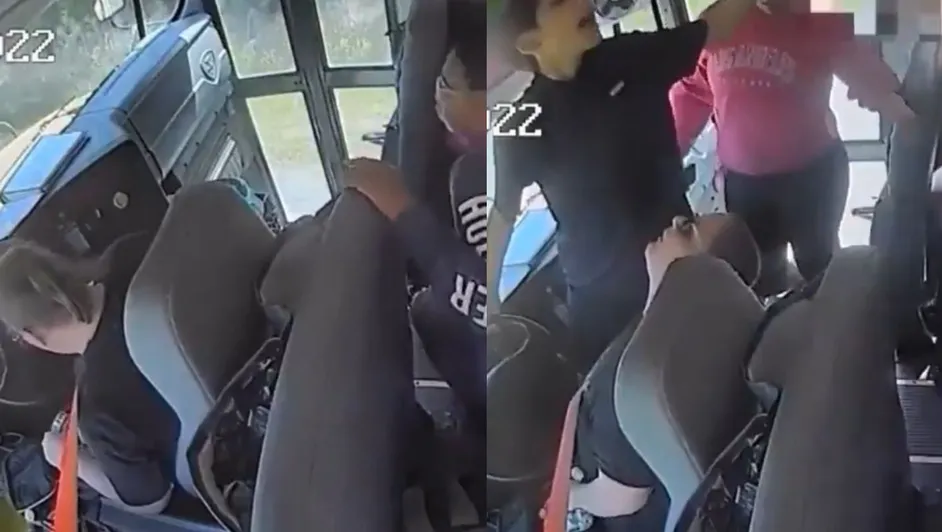 #Video: Conductora de autobús se desmaya y los estudiantes lo detienen