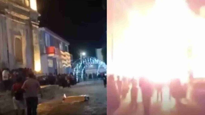 Video: Explosión de pirotecnia en festejo en Guatemala deja varios heridos