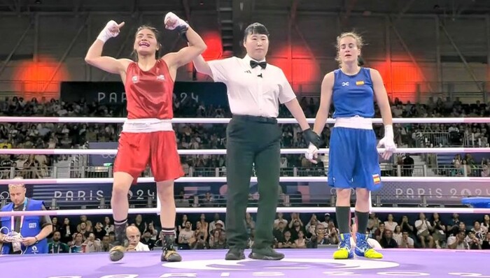 #Video | Fátima Herrera entra a los Dieciseisavos de Final en categoría de 50 kilogramos en el boxeo femenil en París 2024