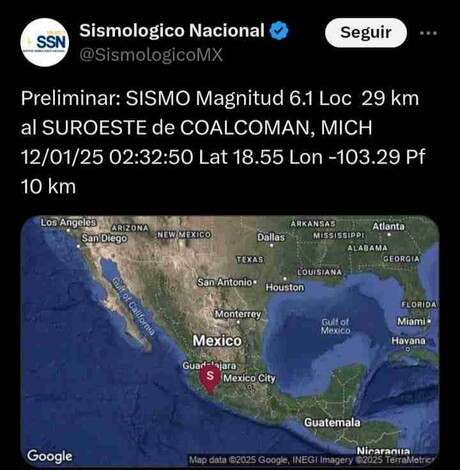 #VIDEO: Fuerte sismo de magnitud 6.1 sacude Colima y otras zonas de México